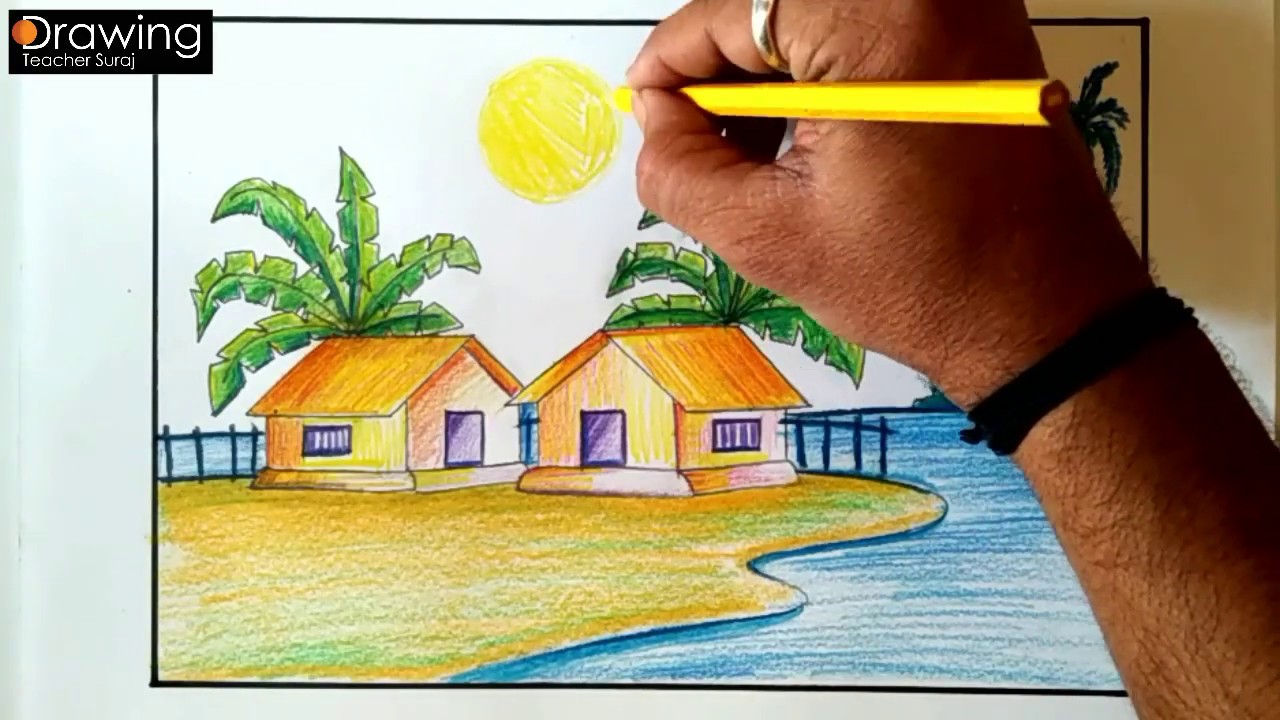 Easy How to Draw a 3D House Tutorial and House Coloring Page